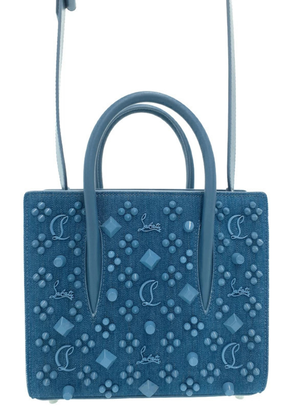 Christian Louboutin Paloma Tote blue denim Loubinthesky spike